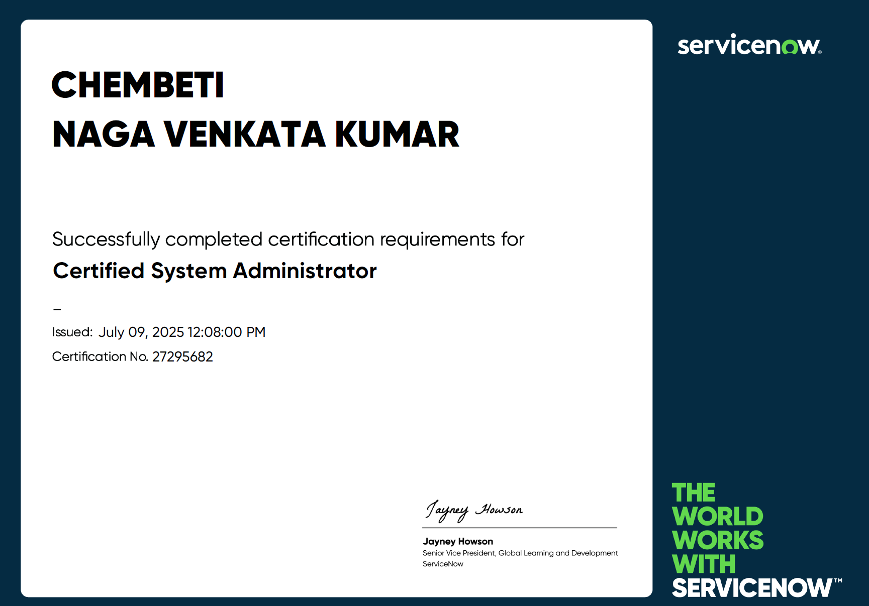ServiceNow System Admin